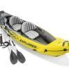 Intex Explorer K2 2 Kişilik şişme kayak + Alüminyum Kürek ve Pompa | 68307