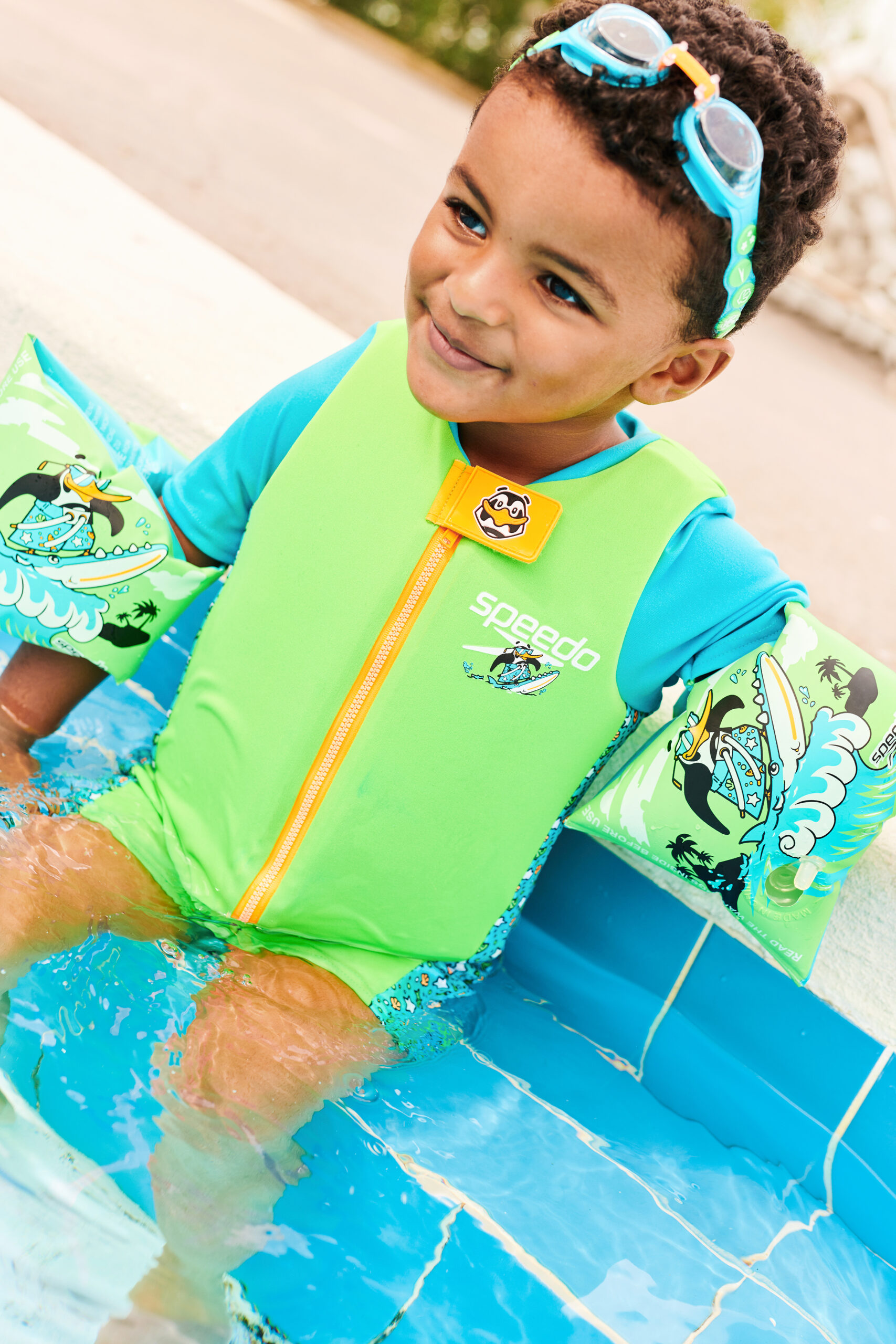 SPEEDO PRINTED FLOAT SUIT IU GREEN/BLUE CAN YELEĞİ 4 SPEEDO PRINTED FLOAT SUIT IU GREEN/BLUE CAN YELEĞİ - Görsel 2