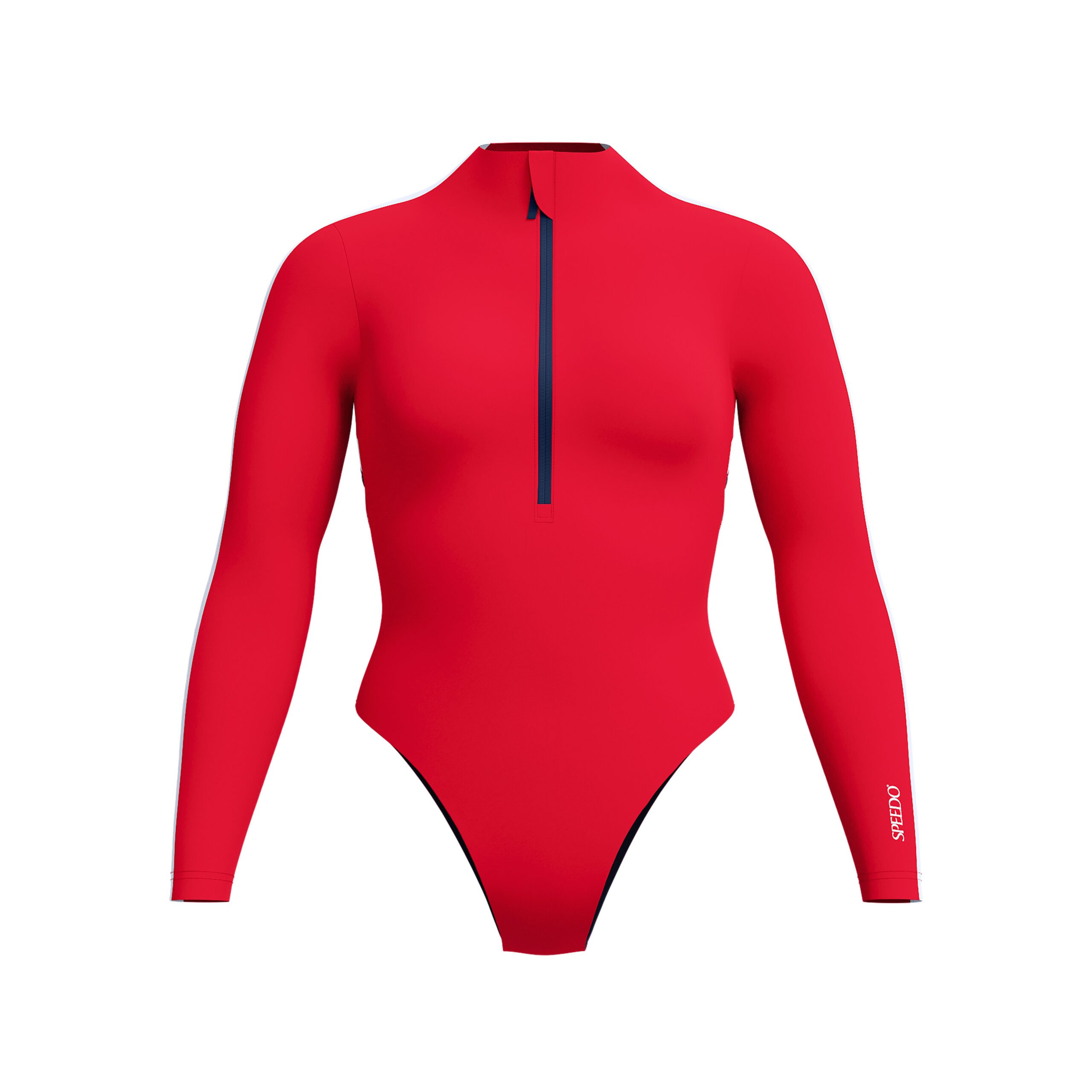 SPEEDO LS ZIP 1PC RED 3 SPEEDO LS ZIP 1PC RED